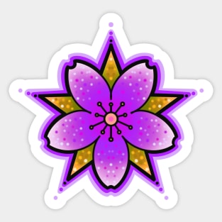 cherry blossom purple Sticker